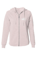 Womens Lightweight Wash Zip Hoodie